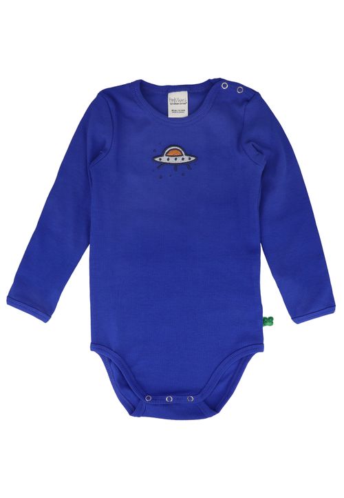 Fred s World by Green Cotton Langarmbody Unifarben blau 80