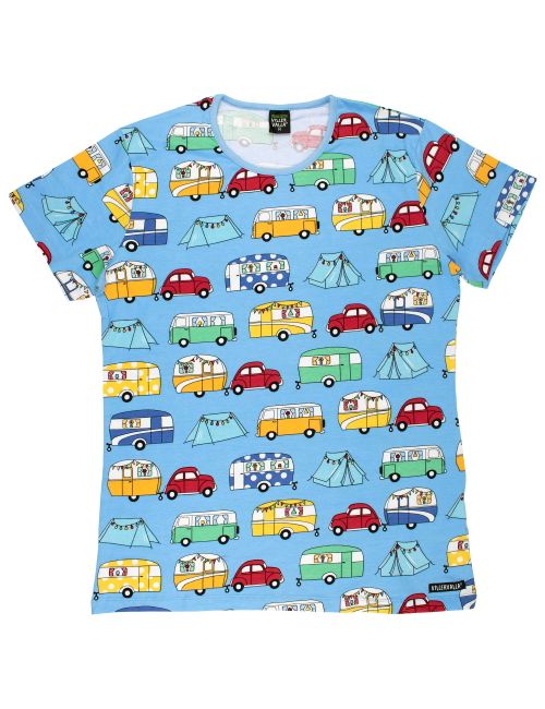 Villervalla T-Shirt Wohnwagen blau 92 (18-24 Monate)