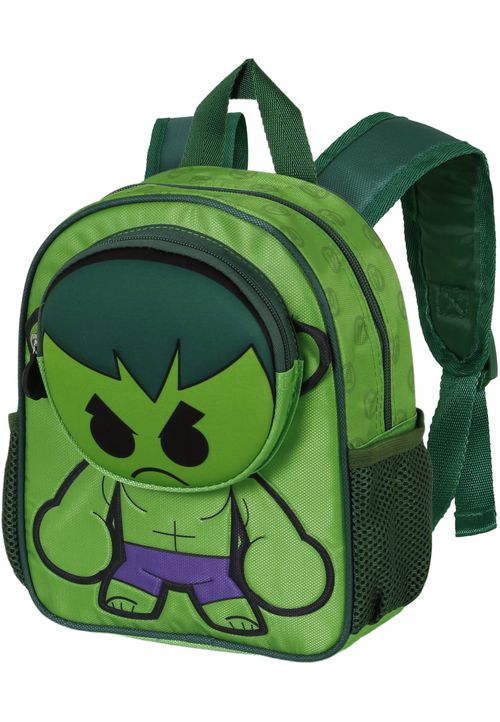 Marvel Hulk Bobblehead-Pocket Rucksack 22x28x10 cm grün gruen Onesize Kinder