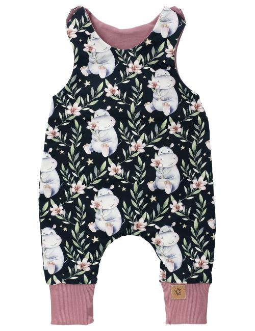 Land-Juwelen Grenouillère Hippopotame Fait main Bleu Marine 18-24M (92 cm)
