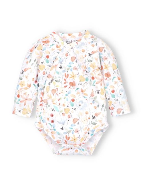 NINI Wickelbody Floral weiß 62 (0-3 Monate)