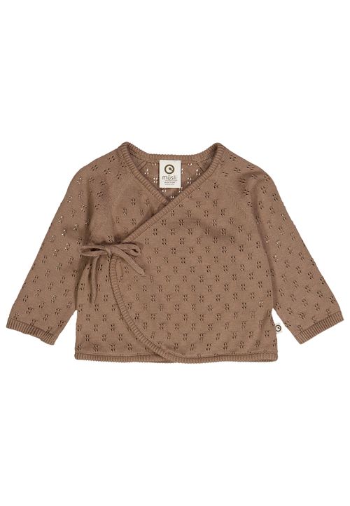 Müsli by Green Cotton Babystrickjacke Unifarben braun 68