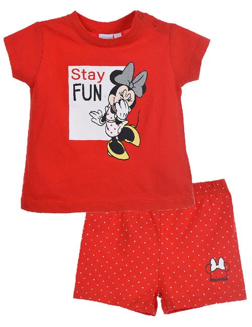 Disney 2 Teile Set Minnie Mouse Punkte rot 62/68 (3-6 Monate)