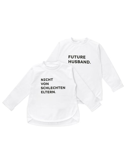 Baby Sweets 2 pièces T-shirt à manches longues Future Husband Maria König Blanc 6-7A (122 cm)