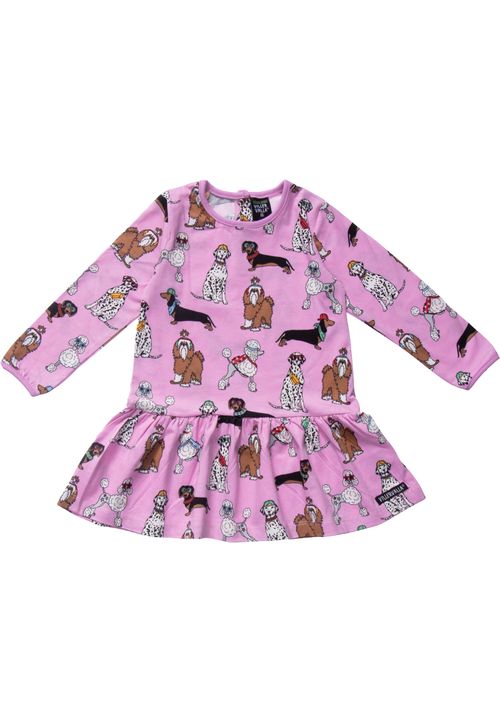 Villervalla Kleid Hunde pink 86