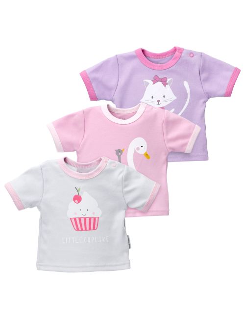 Baby Sweets 3 Teile Shirt Katze Little Cupcake grau 56 (Neugeborene)
