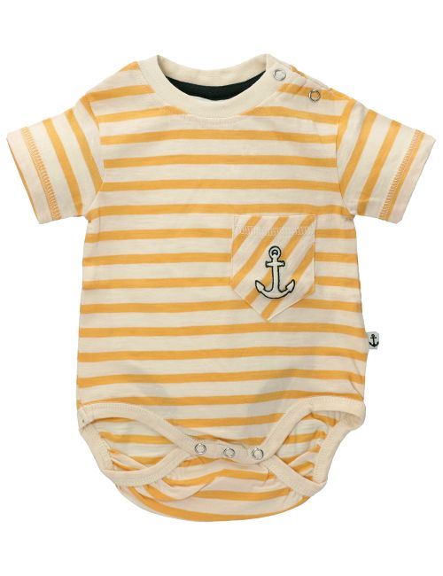 Ebbe Kids Body Anker Streifen Gelb/Weiß 86 (12-18 Monate)