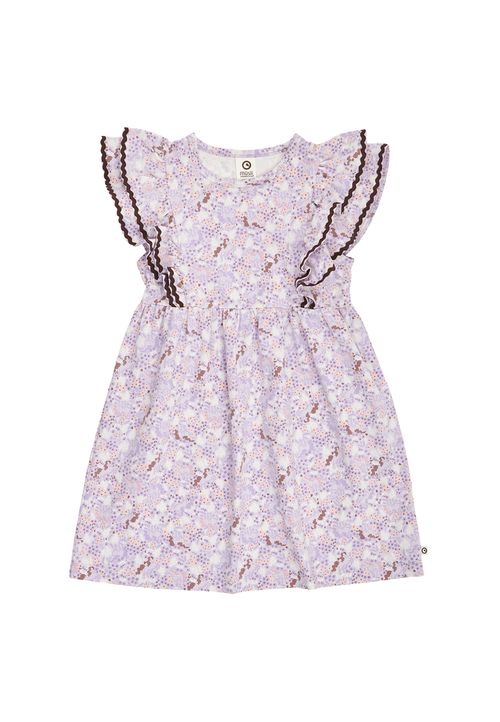 Green Cotton Sommerkleid lila 86