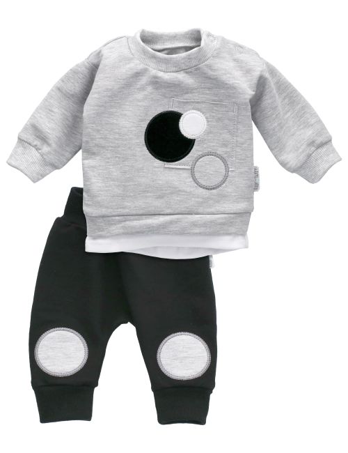 Baby Sweets 2 Teile Set Kreis schwarz 68 (3-6 Monate)