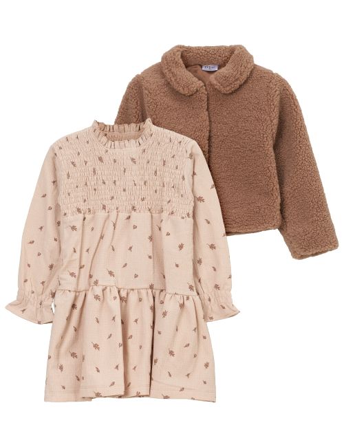 Miss 2 pièces Ensemble Volant Beige