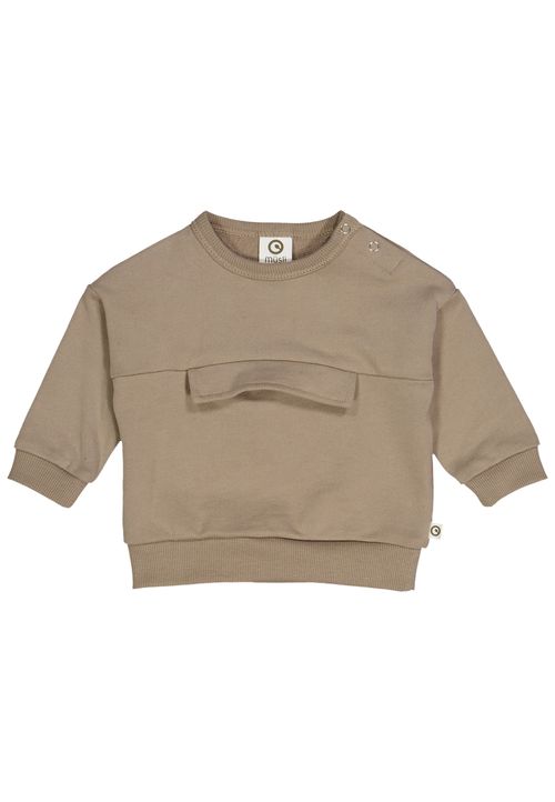 Müsli by Green Cotton Babysweatshirt Unifarben beige 86