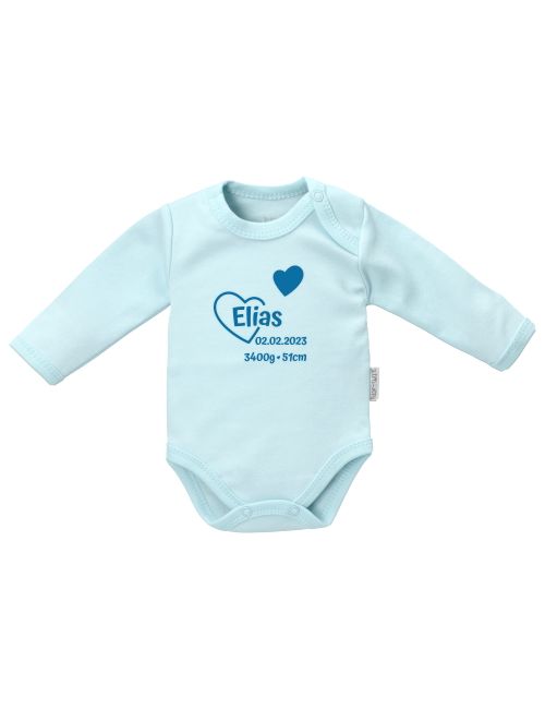 Baby Sweets Body Personalisierbar blau 56 (Neugeborene)