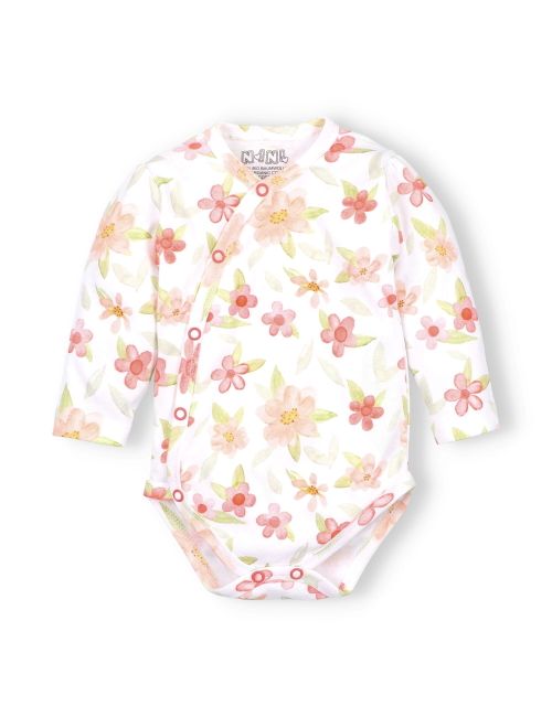 NINI Wickelbody Blume weiß 56 (Neugeborene)
