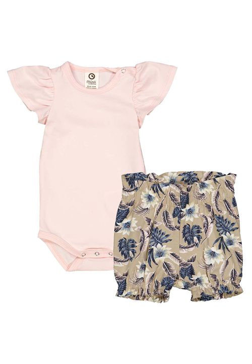 Müsli by Green Cotton Set Erstausstattung Blumen rosa 56