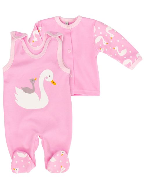 Baby Sweets 2 Teile Set Lovely Swan rosa 74 (6-9 Monate)